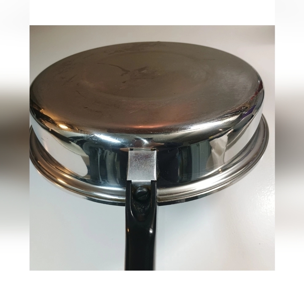 Vintage Vogue Stainless Steel 3 Ply 18-8 Frying Skillet Pan 10 Inch - Picture 3 of 8